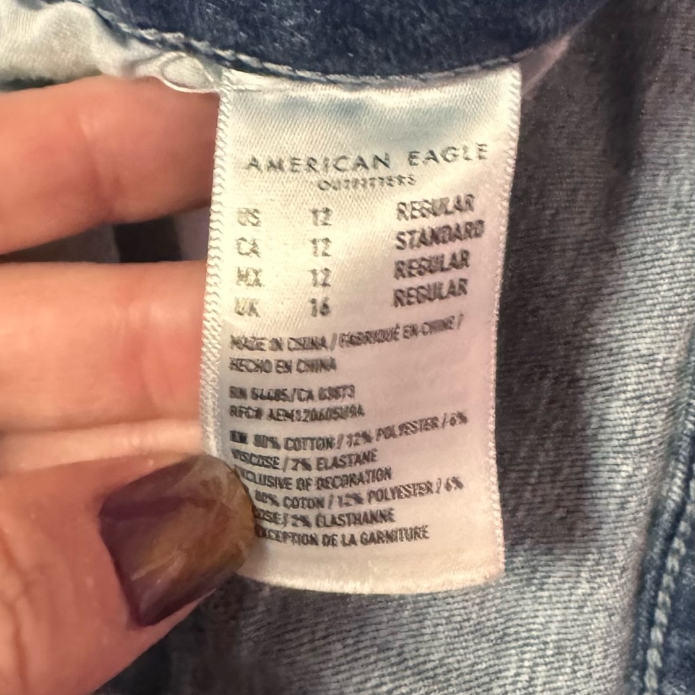 American Eagle Outfitters Light Blue Jeans Curvy Hi Rise Jeggjngs - Picture 4 of 4